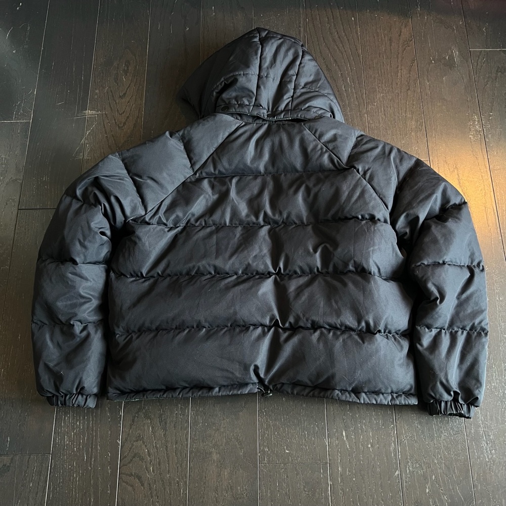 Lacoste L!VE Men's black green logo Print Reversible Quilted Jacket size 38 - Picture 9 of 15